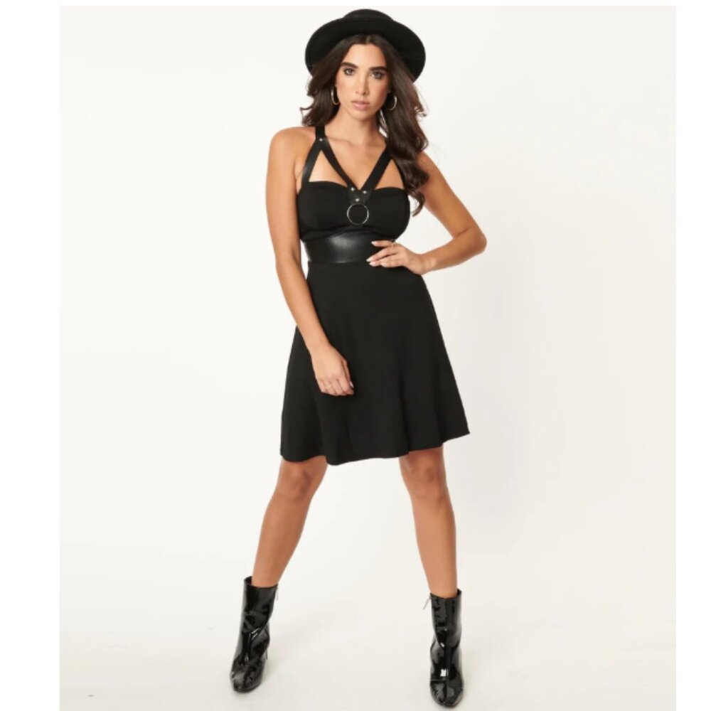 NWT Unique Vintage Jawbreaker Black 'Release Me' Skater Dress